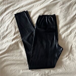 Wilfred Jet Black Faux Leather Trousers